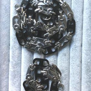 Stainless Steel Necklace and Bracelet Set